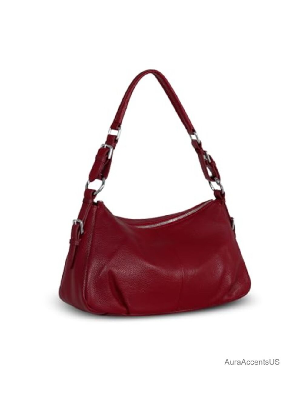 HESHE Cowhide Leather Hobo Shoulder Bag Crossbody Tote Purse